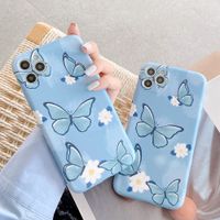 Wholesale Cute Butterfly Flower Phone Case For iPhone Pro Max XR XS Max Plus X Camera Protection Soft Silicon Back Cover