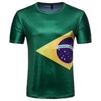 Wholesale men s tee T T shirt streetwear coat half sleeve Russia World Cup Brazil Selecao team short sleeve
