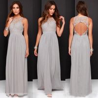 light grey long bridesmaid dresses