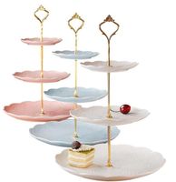 Wholesale Fashionable European style Tier Cake Plate Stand Handle Fitting Silver Gold Wedding Party Crown Rod