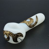 Wholesale 5 quot Antique Boa Glass Pipe Bowl Tobacco Spoon Hand Pipes Oil Burner Dogo Dry Herb Bubbler Smoking Filters