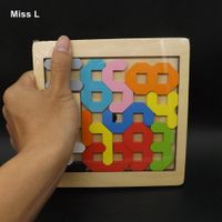 Wholesale Figure Number Mathematical Game Kids Toys Wooden Puzzle Jigsaw Geometric Gift Intelligence Mind Game Training Prop