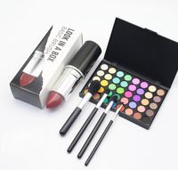 Wholesale Makeup Look In A Box Basic Brushes set brush set with Big Lipstick Shape Holder Make up TOOLS