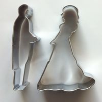 Wholesale High quality Bride And Groom Wedding Cookie Mold Cake Chocolate Egg Fondant Mould Biscuit Pastry Set Kitchen Baking DIY Tools