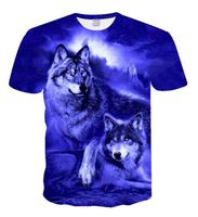 Wholesale 2020 Summer New Men s T Shirt Brand Short Sleeve Personalized D Star Sky Canopy Fluorescent Wolf Novelty T shirt Cool Male T Shirts