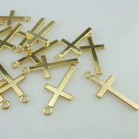 Wholesale 14664 Alloy Gold Mini Simple Cross Pendant Charm Jewelry Fashion Jewelry Accessory DIY Necklace Part