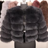 Wholesale Natural Real Fur Coat Women Winter CM natural fur Vest Jacket Fashion Outwear Real Vest Coat