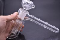Wholesale Hot sell glass hammer Arm perc glass percolator bubbler water pipe glass smoking pipes tobacco pipe bong shower head perc two functions