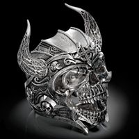 Wholesale Men s Gothic Vintage Titanium Steel Skull Ring Cross Knight Templar Helmet Warrior Punk Ring Biker Jewelry Size