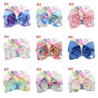 Wholesale BABY DESIGNER Jojo Siwa COLORS INCH Hair Bow Newly Arrived Fish Scales Tapered INCH Large Hairpin Children s Jam