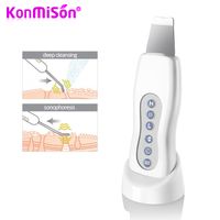 Wholesale KONMISON Ultrasonic Skin Scrubber Cleanser Face Cleansing Machine Acne Removal Facial Massager Ultrasound Peeling Clean Tone