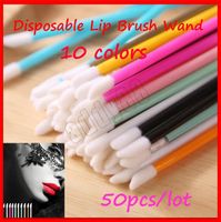 Wholesale 2019 Makeup Lip Brushes Disposable Solid Lip Brush Wand Lipstick Make Up Brush Portable Mini Lip Color Brushes colors Makeup Tool