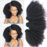 Wholesale Mongolian Afro Kinky Curly Bundles Human Hair Bundles With Closure Human Hair Weave Extensions B C Virgin Hair EverBeauty koi