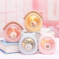 Wholesale Night Lights Mini Cartoon Pink Yellow Grey Mouse Landscape Indoor Lighting For Home Decoration Hidden Lamp Dark Month Valentine s Day Gift Light Resin DHL