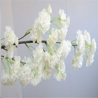 Wholesale Artificial Cherry Blossom Flower Branch Sakura Tree Stem for Event Wedding Tree Decor Meter Long