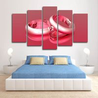 Wholesale Only Canvas No Frame Rose Gold Wedding Rings Wall Art HD Print Canvas Painting Fashion Hanging Pictures for Bedroom Decor