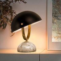 Wholesale Nordic simple semi circular metal adjustable lampshade table lamp modern creative marble study decor E14 button switch lighting