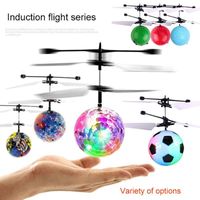 Wholesale Children s Flying Ball Luminous Toys Fancy New Mini Aircraft Levitated Light Up Smart Sensor Kids Luminosas Gift Order Mix