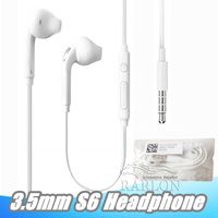 Wholesale 3 mm In Ear Wired Earphones Earbuds Headset With Mic and Remote Volume Control Headphones For Samsung Galaxy S6 S8 S9 Without Packaging