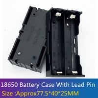 Wholesale Instrument Parts Black Plastic Battery Case Slot Way DIY Batteries Clip Holder Container With Lead Pin