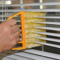 Wholesale Useful Microfiber Window Cleaning Brush Air Conditioner Duster Mini Shutter Cleaner Washable Cleaning Cloth Brush RRA2058