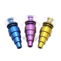 Wholesale Domeless Titanium Nails mm mm mm Joint Male and Female Domeless Nail GR2 Adjustable Glass Bongs Banger Smoking Water Pipes Dab Rigs