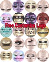 Wholesale 21 Styles Selectable D Faux Mink Eyelashes OEM custom private Logo Acceptable D Silk Protein Lashes Cruelty Free Eye Lashes