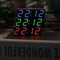 Wholesale Onever Led Temperature Clock Thermometer Voltmeter Led Display Digital Clock Digital Timer Green Blue Red Light
