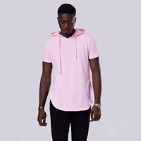 mens short sleeve hooded t shirt