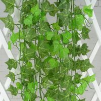 Wholesale cm ft Long Artificial Plants Green Ivy Leaves Artificial Grape Vine Fake Foliage Leaves Home Wedding Decoration