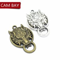 Wholesale 10pcs Wolf Charms Tibetan Silver Bronze Pendants Antique Charm Jewelry Making DIY Handmade Craft mm D976