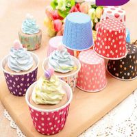Wholesale 3500pcs mm assorted Candy Muffin Cup Cake Baking cake cups dot Striped cupcake liners muffin cups Ice cream cup