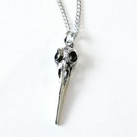 Wholesale Bird Skull Necklaces Pendant Vintage Silver Statement Choker Crow Raven Necklaces Women Gothic Jewelry Party Halloween Jewelry