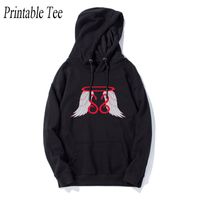 Wholesale Pullover Hoodies New Classic Angel Wings Printing Hooded Long Sleeved Men s Sweater Men s Long Sleeved Sports Clothes WT
