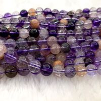 Wholesale Natural Genuine Clear Purple Super Hair Gold Sunstone Round Loose Stone Beads mm Fit Jewelry DIY Necklaces or Bracelets quot