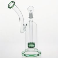 Wholesale 28cm Joint Green Blue Glass Bongs Glass Smoking water pipes bubbler scientific pipe two function dab rigs pipes durable Hookahs
