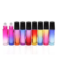 Wholesale Mini ml ROLL ON GLASS BOTTLE For Fragrances ESSENTIAL OILS Stainless Steel Roller Ball High Quality Blue Green Pink Black Amber