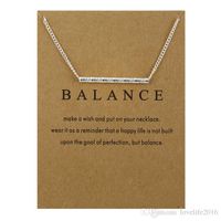 Wholesale New Design Balance Wood Straight Bar Charm Necklace Gold Silver Plated Chain Snake Bone Pendant Necklaces Women Fine Jewelry A335