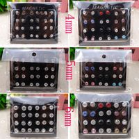 Wholesale Strong Magnet Magnetic therapy Health Ear Stud For Men Women Zircon Non Piercing Earrings Wedding Gift Punk Jewelry