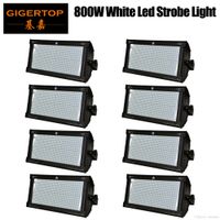 Wholesale 8 X LED Super Strobe Lights W White LED Stage Lighting Effect Dj Party Shows Strobe Lights DMX Laser Projector Lights