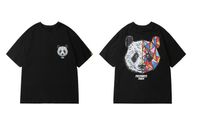 Wholesale Hip Hop Harajuku T Shirts Men Streetwear New Summer Geometric Panda Printed Casual Male Short Sleeve Tops Tees