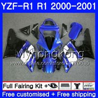 Wholesale Body For YAMAHA YZF YZF R YZF YZFR1 Frame HM YZF R1 Bodywork YZF1000 YZF R1 blue black hot Fairing