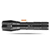 Wholesale CREE XML T6 Lumens High Power LED Torches Zoomable Tactical LED Flashlights torch light battery Hunting search torches