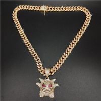 Wholesale iced out chains pendant for Men hip hop bling chains jewelry men s diamond tennis bracelet with colors
