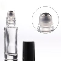 Wholesale Large Stocks ml Roll On Glass Perfume Bottle Empty Thick Transparent Glass Roller Ball Essential Oil Bottle For Sale