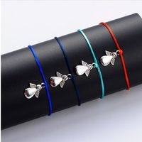 Wholesale Lovely Handmade Silver Color Princess Bracelet For Baby Girls Mommy Trendy Angel Beads Connected Braid Charm Bracelets Jewelry