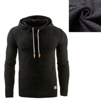 Wholesale Men s Hoodies Sweatshirts Autumn Winter Sweatshirt Hip Hop Male Brand Black Sticky Fiber Patchwork Slim Fit Men Pullover