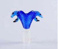 Wholesale Double Dinosaur Head Bubble Bongs Oil Burner Pipes Water Pipes Glass Pipe Oil Rigs Smoking Free Shippin