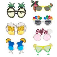 Wholesale Hawaii Beach Novelty Pineapple beer Sunglasses Goggles Bachelorette Hen Night Stag Party glasses Carnival Beach Party Decoration