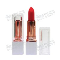 Wholesale NO LOGO color lipstick white tube and pack matte waterproof new design welcome print your logo